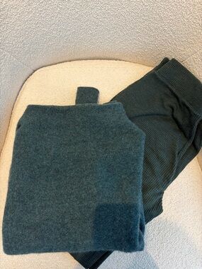 Vince Teal Knit Crewneck Sweater and matching knit pant